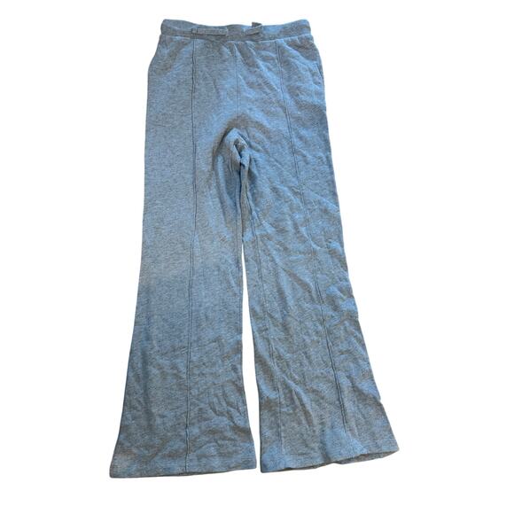 (L) NWT $168 Carbon38 Wide Leg Pintuck Sweatpant in French Terry Heather Grey - Picture 7 of 8